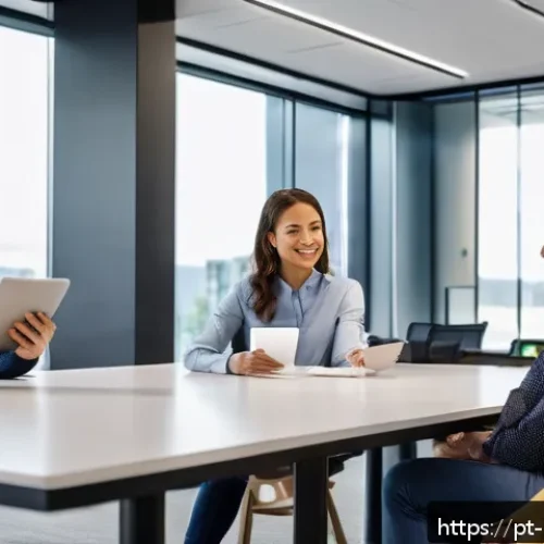 Home 17 캐나다 최저임금과 노동법 - A diverse group of Canadian small business owners and employees discussing wage increases inside a m...